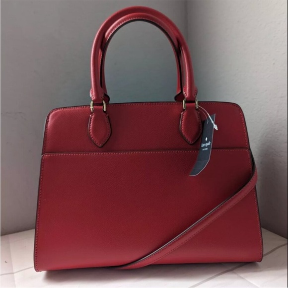 Kate Spade Madison medium satchel purse Red NWT - Picture 4 of 8
